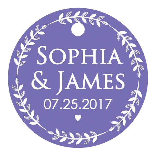 100 PCS Custom Made Round Hang Tags Personalized Wedding Favor Gift Paper Tags