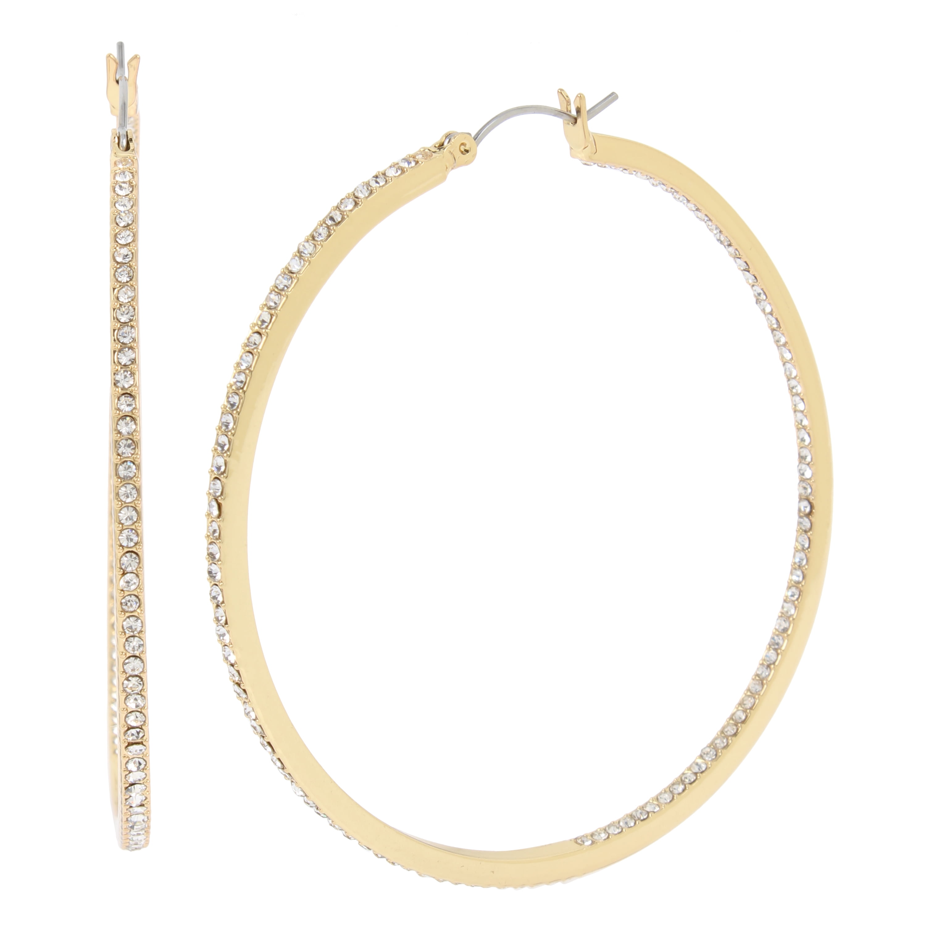 Pave Hoop Earrings