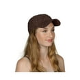 thumbnail image 1 of Womens Sequin Trim Baseball Cap - Brown, 1 of 2