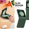 thumbnail image 6 of Compatible Screen Protector Case for Samsung Galaxy Z Flip 5 Phone Case Hinge Protection,Samsung Galaxy Z Flip 5 Case and Screen Protector,Samsung Flip Z 5 Case for Galaxy z Flip 5 5G Case Green, 6 of 7