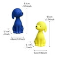 thumbnail image 3 of Figurita de resina para cachorros azul amarillo - Set de decoración de dos piezas para el salón, jardín o escritorio, 3 of 9