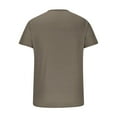 thumbnail image 3 of Zimjoy Mens Big and Tall T-Shirts Big and Tall Henley Neck Short Sleeve Solid Color Shirts Summer Tops Basic Pullover Tees (Khaki, 2XL), 3 of 4