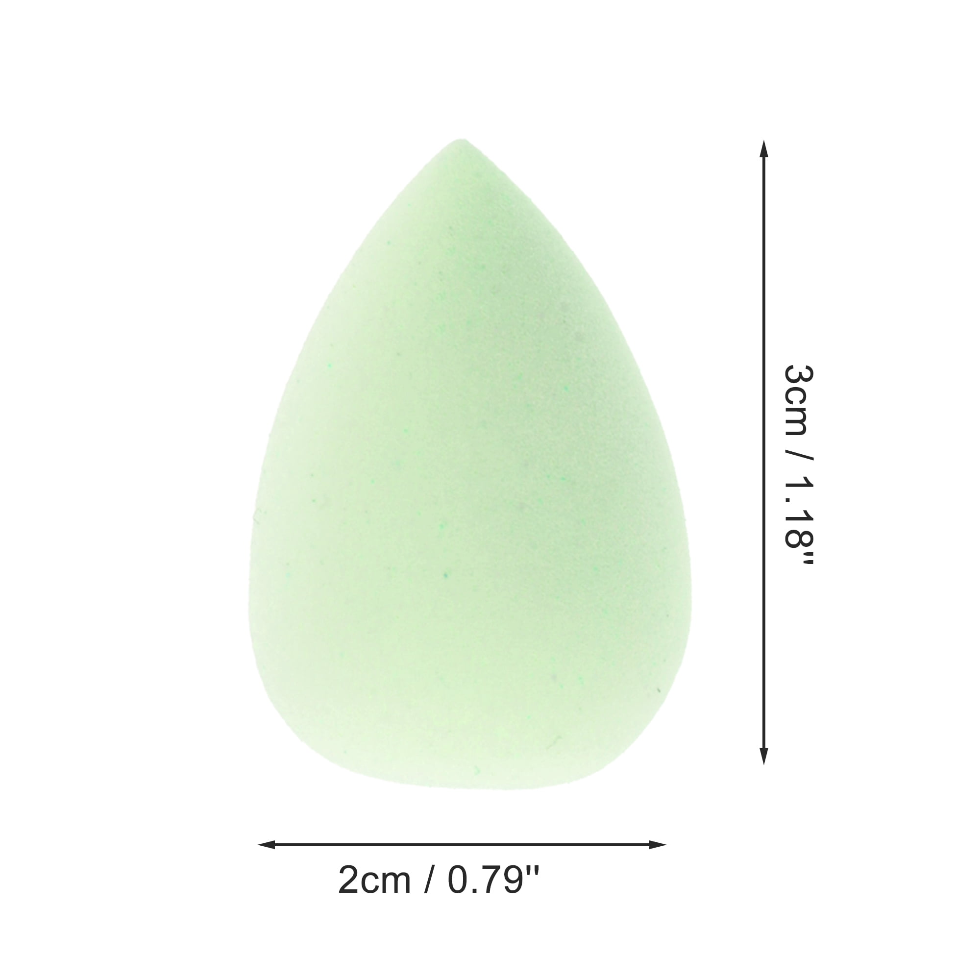 Unique Bargains 10 Pcs Mini Face Makeup Sponge for Makeup Light Green