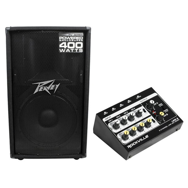 Peavey PV115D PV 115D 15" 400w Powered DJ PA Speaker, Class D+8Channel