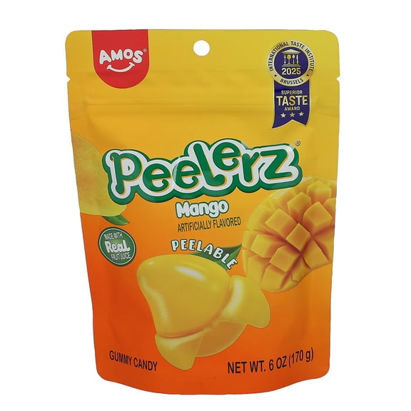 6 oz. Peelerz Mango-Flavored Chewy Gummy Candy - 24 Piece
