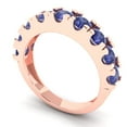 thumbnail image 2 of 1.53 ctw Wedding Band for Women - 18K Rose Gold Simulated Tanzanite Stackable Eternity Ring, 2 of 6