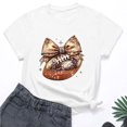thumbnail image 3 of Womens Work T Shirts Tops Short Sleeve Graphic Letter Print Crew Neck Boho Shirts, 3 of 3