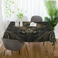 thumbnail image 6 of BZSMCE Square Tablecloth Design Black and Gold Flower Pattern Pattern Tableclothes, 6 of 9