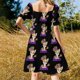 thumbnail image 4 of Corgi Celebrating Elizabeth's Platinum Jubilee Vestido de manga corta vestidos largos para mujer, 4 of 7