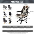 thumbnail image 5 of HELLHERO Cow Print Office Chair Cover Set, Easy to Clean Computer Chair Slipcover with Armrest Cover, Soft High Back Office Chairs Covers, 5 of 6
