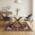 thumbnail image 3 of ODIKA 5'x7' Washable Area Rug Easy Care, Non-Shedding, Pet Friendly, Vintage Grey Traditional Ornate Symmetrical Border Vine Throw for Small Living Room, Bedroom, 3 of 7