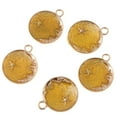 thumbnail image 4 of 5Pcs /Set DIY Findings Moon Drip Charm Necklace Bracelet Earrings Yellow, 4 of 8