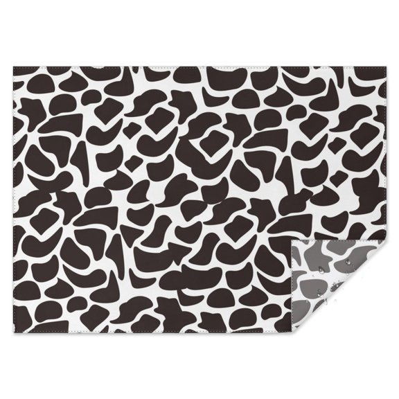 White and Black Of Leopard Print Rectangle Tablecloth 60"x84",Waterproof Polyester Rectangle Table Cloth, Wipeable Spillproof Polyester Tablecloth for Dining, Camping, Indoor and Outdoor