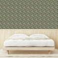 thumbnail image 3 of Ambesonne Floral Abstract Peel & Stick Wallpaper for Home, Flowers Silhouettes, 13"x100", Sage Green and Orange, 3 of 5