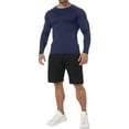 thumbnail image 3 of CL convallaria 4 Pack Men Athletic Shirt, Quick-Dry Workout Shirts for Men with Long Sleeve, Cooling Comfort Rash Guard for Sports & Gym, 3 of 9