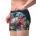 thumbnail image 4 of Balery Bubbles Axolotl Fantasy Men's Boxer Briefs, Soft and Breathable Cotton Underwear with nylon Waistband-Medium, 4 of 9