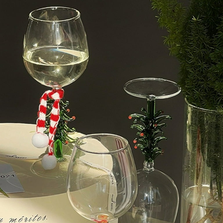 Drinking Glass Set of 2 with Christmas Tree and Snowman Figurines –  MiniZooUSA
