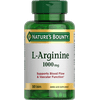 Nature's Bounty L-Arginine 1000 mg Capsules for Blood Flow Support, 50 Ct