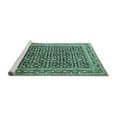 thumbnail image 2 of Ahgly Company Machine Washable Indoor Rectangle Persian Turquoise Blue Traditional Area Rugs, 2' x 3', 2 of 4