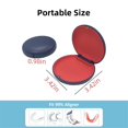 thumbnail image 2 of Retainer Case,Cute Slim Aligner Case Compatible with Invisalign,Customized Magnetic Closure Orthodontic Retainer Box (2 Pack Dark Blue + Red Silicone), 2 of 6
