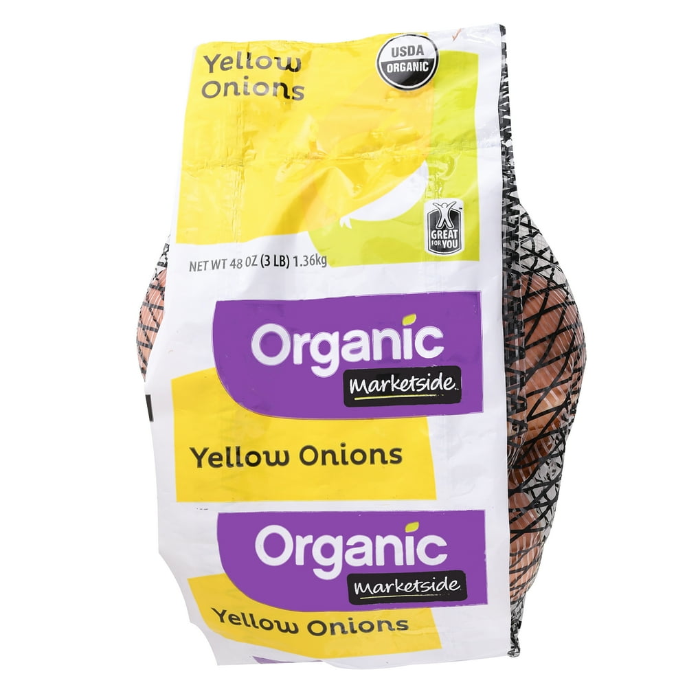 Marketside Organic Yellow Onions, 3 lb bag