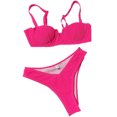 thumbnail image 2 of ITFABS Women Sexy Two-piece Bikini Set Padded Push Up Bra+Triangle Bottom, 2 of 3