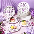 thumbnail image 6 of 60 Pieces Lavender Paper Plates 9 Inch Disposable Floral Plates Spring Summer Purple Garden Flowers Dinner Birthday Decorations for Baby Shower Bridal Wedding Floral Tea Party Supplies, 6 of 6