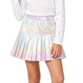 thumbnail image 6 of Girls Cosplay Skirts Holographic Metallic Pleated Mini Skirt Shiny High Waist A-Line Skort For Party Performance, 6 of 8