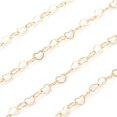 thumbnail image 2 of 3.28 Feet Brass Heart Link Chains Soldered Long-Lasting Plated Real 18K Gold Plated 4x5x0.3mm, 2 of 2