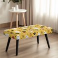 thumbnail image 4 of XYZCANDO Halloween Print Polyester Spandex Fabric Bench Seat Covers with Anti Pet Hair, Removable Anti Stain Rectangle Long Bench Slipcover for Living Room, 4 of 9