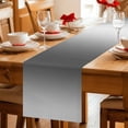 thumbnail image 5 of Grey White Ombre Table Runner 72 Inches, Contemporary Art Abstract Aesthetics Bed Runner Dresser Scarves Tabletop for Indoor Outdoor Parties/Ceremony/Banquet, 18" x 72", 5 of 9