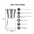 thumbnail image 7 of SanNuo Salt and Pepper Grinder Set, 2-Piece, Stainless Steel and Glass, Adjustable Ceramic Mill, 7 of 7