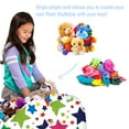 thumbnail image 2 of Posh Creations Bean Bag Stuffable Cover Only-Toy Organizer,Canvas,Kids,3 ft, Multicolor Stars, White, 2 of 3