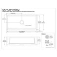 thumbnail image 5 of Gourmetier GKFA361810SQ Arcticstone 36" Solid Surface White Stone Apron-Front Single Bowl Farmhouse Kitchen Sink with Strainer, Matte White, 5 of 8