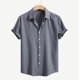 thumbnail image 1 of pstuiky camisetas para hombre, Camisa informal de manga corta con botones y estampado playero para hombre camisas casuales para hombre m, 1 of 8