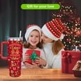 thumbnail image 5 of 40 oz Gingerbread Christmas Tumbler with Handle Gifts for Women Adults Girls, Stainless Steel Christmas Insulated Tumblers with Lids and Straws, Red, 5 of 6