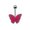 4, variant on Butterfly Heart Belly Button Ring Body Piercing Daisy Dragonfly Navel Ring-10