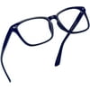 LifeArt Blue Light Blocking Glasses, Anti Eyestrain, Computer Reading Glasses, Gaming Glasses, TV Glasses for Women Men, Anti Glare (Navy, +2.75 Magnification)