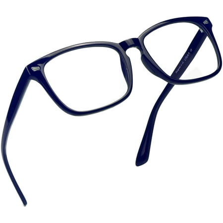 LifeArt Blue Light Blocking Glasses, Anti Eyestrain, Computer Reading Glasses, Gaming Glasses, TV Glasses for Women Men, Anti Glare (Navy, +2.75 Magnification)