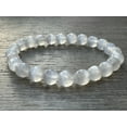 thumbnail image 2 of Selenite Crystal Bead Bracelet 8mm, Wholesale Genuine Selenite Stretch Gemstone Bracelet, Gift for Men & Women (1), 2 of 9