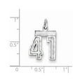thumbnail image 2 of 925 Sterling Silver Small Sport game Number 41 Charm Pendant Necklace 20x14mm Wide - Pendant for Women, 2 of 2