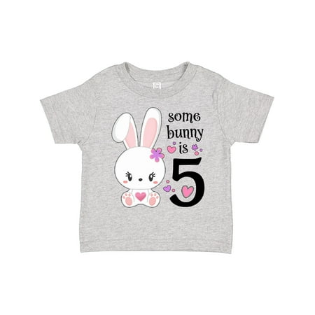 

Inktastic Somebunny is Five- 5th Birthday Bunny Gift Toddler Boy or Toddler Girl T-Shirt