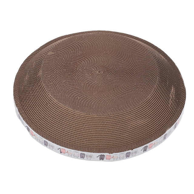 CAMA RASCADORA PARA GATOS RESTENTE A LOS ARADAZOS, DRESERDO INTEGRADO PARA ALIVIAR ESTRÉS, ESPACIOSO CUENCO DE CARTÓN RASCADOR PARA GATOS CON AMONA ZONA DE RASCADO