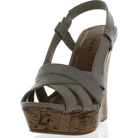 Slingback Cork Wedges - STYLUXE TWIN-68 Womens Cork High Platform Sling Back Sandal Wedge