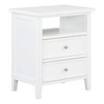 thumbnail image 3 of Comfort Pointe Walker 2-Drawer Wood Nightstand in White - Set of 2, 3 of 11