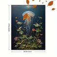 thumbnail image 3 of Jellyfish and Flora Canvas Print，Living Room Bathroom Nursery Decor, 3 of 8