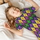 thumbnail image 5 of Balery Mardi Gras4 Conjunto de Pijama Infantil de Manga Corta con Estampado – Ropa de Dormir de Algodón Suave-Large, 5 of 6