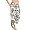 thumbnail image 2 of Sigee Frog and Forest Plants Print Women's Soft Pajama Pants - Breathable and Comfortable Lounge Sleep Bottoms with Elastic Waistband and Pockets-Small, 2 of 9