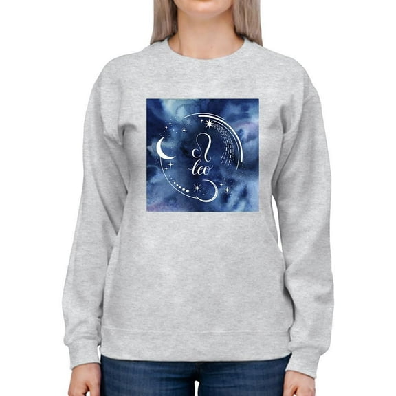 Watercolor Astrology V Sweatshirt Women -Grace Popp Designs, Female x-Large
