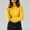 Yellow, variant on Women Slim Fit Ribbed Turtleneck Knit Top, Solid Long Sleeve Stretchy Pullover Sweater, Basic Layering Shirt for Fall & Winter Daily Outfit Purple Free Size